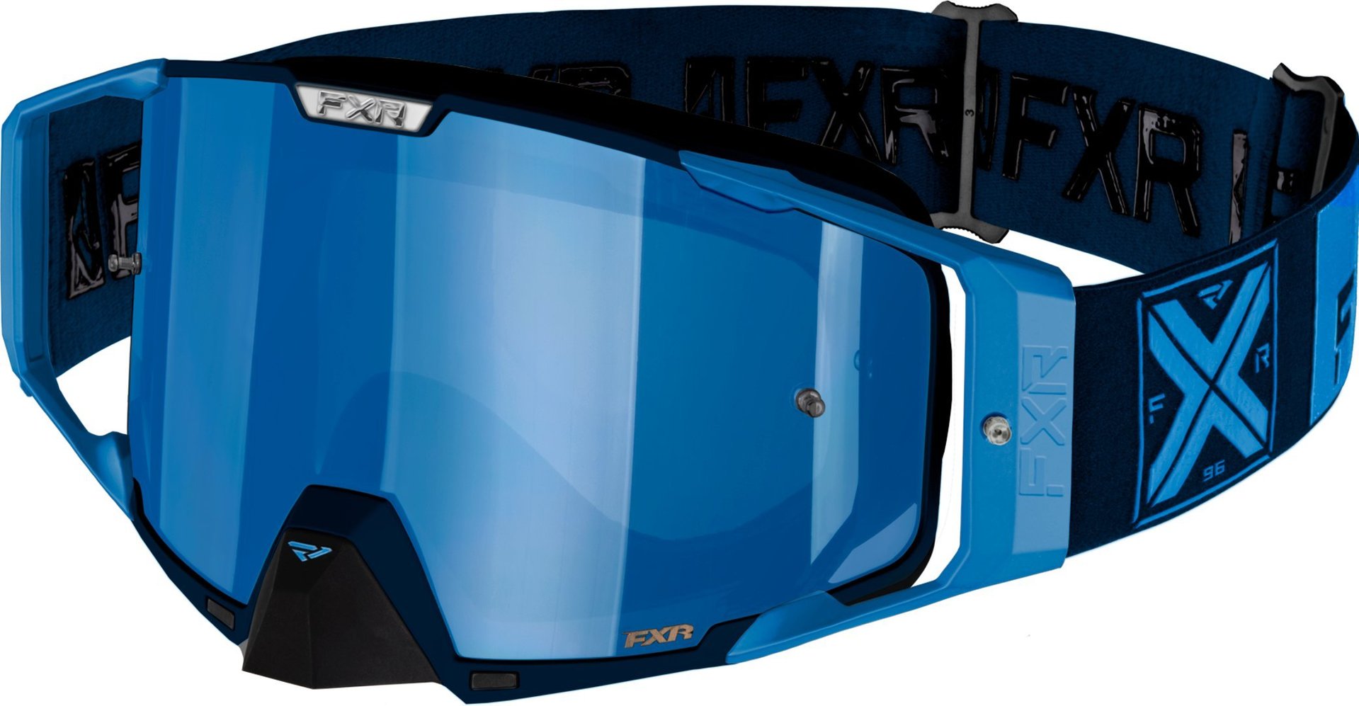 FXR Pilot MX Gear Lunettes de motocross Noir Bleu unique taille