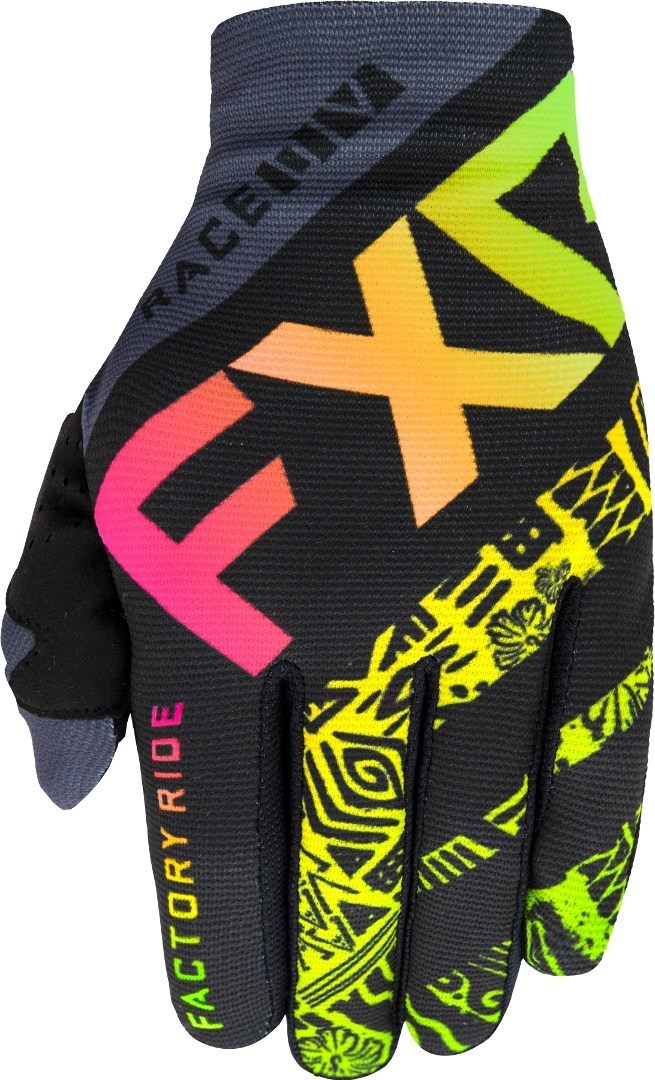 FXR Slip-On Lite MX Gear Gants de Motocross Noir Gris S