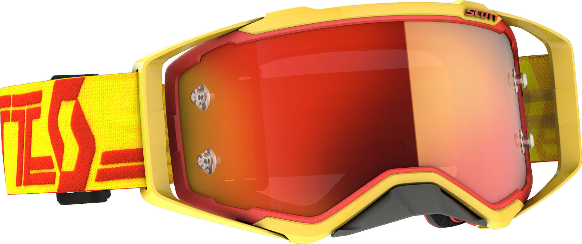 Scott Prospect Lunettes de Motocross jaune/rouge Rouge Jaune unique taille