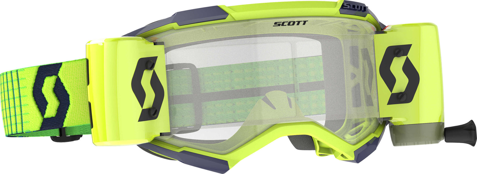 Scott Fury WFS Lunettes de Motocross bleu/jaune Bleu Jaune unique taille