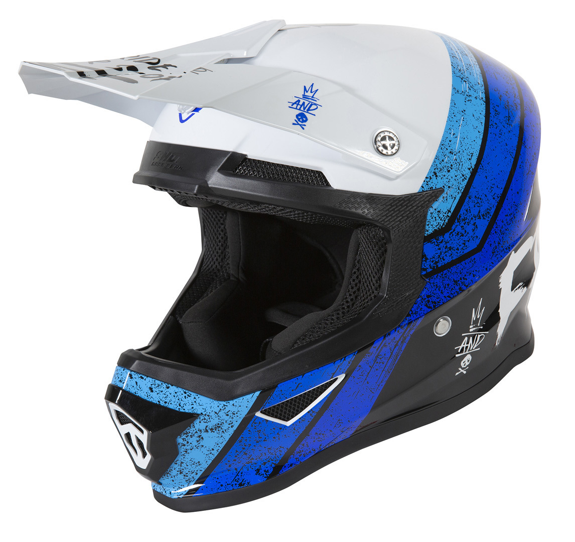 Image of Casque cross Shot by Freegun XP-4 - STRIPE - BLUE GLOSSY 2021
