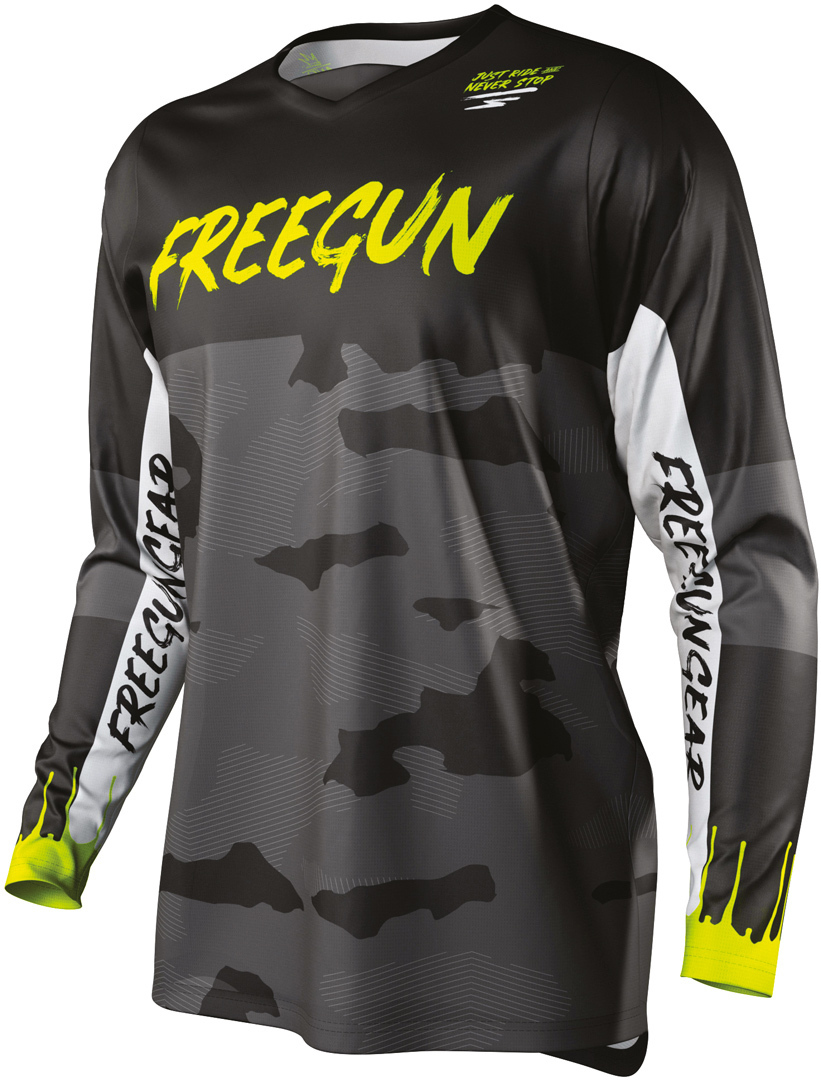 Image of Freegun Devo Camo Maillot motocross Jaune 2XL