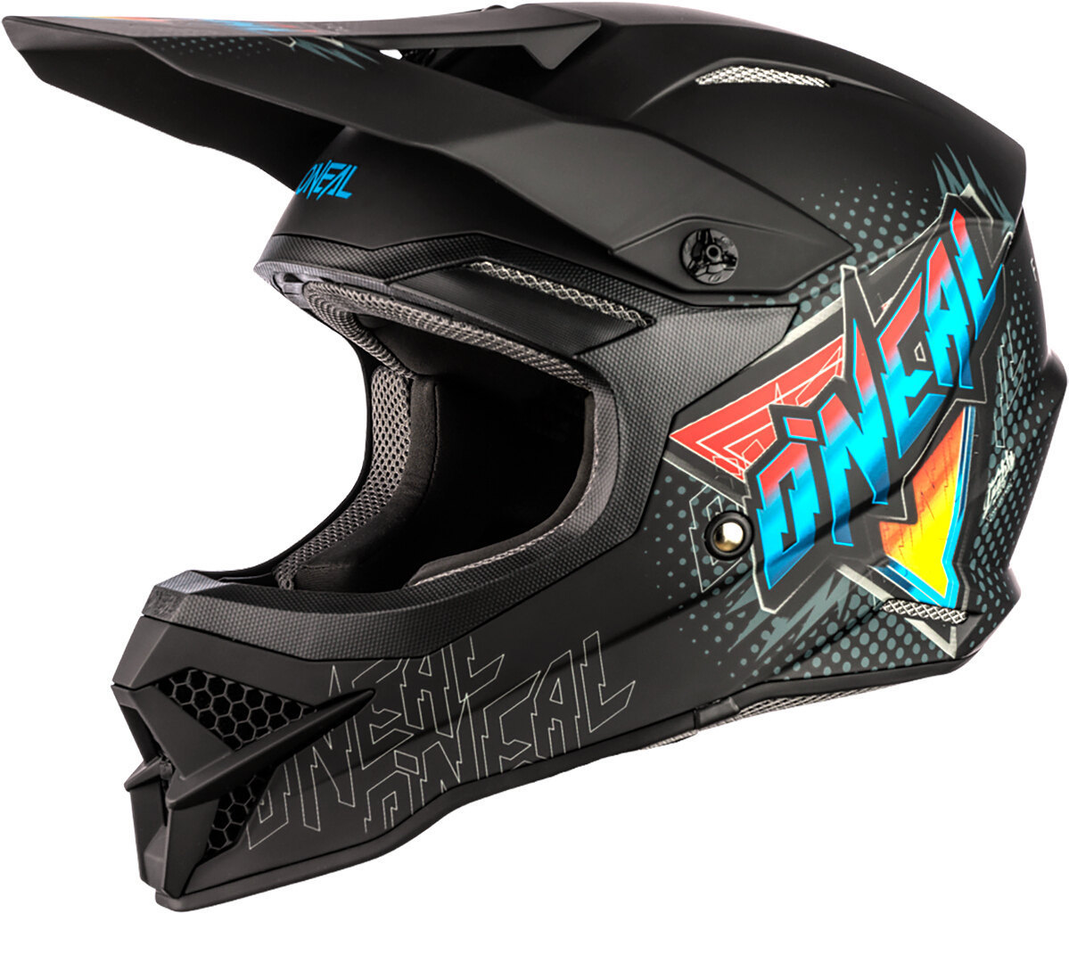 Oneal 3Series Speedmetal Casque de motocross Noir Multicolore XS