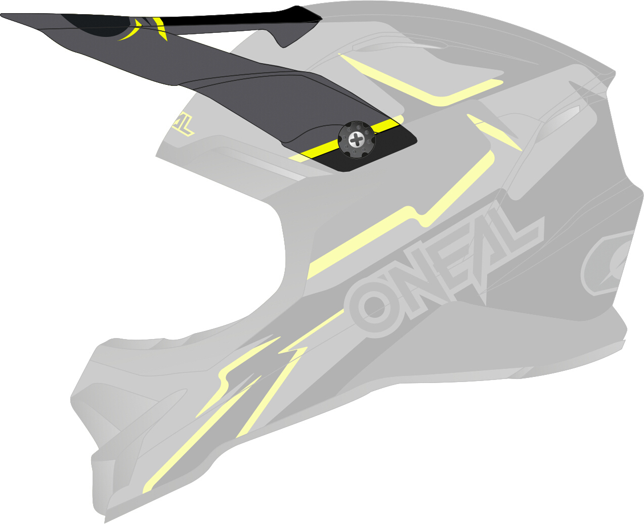 Oneal 3Series Voltage Pic casque Noir Jaune unique taille