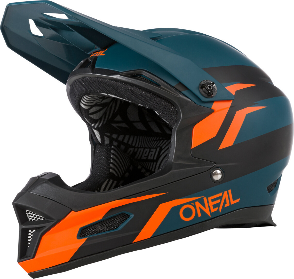 Oneal Fury Stage Casque de descente Bleu Orange XS