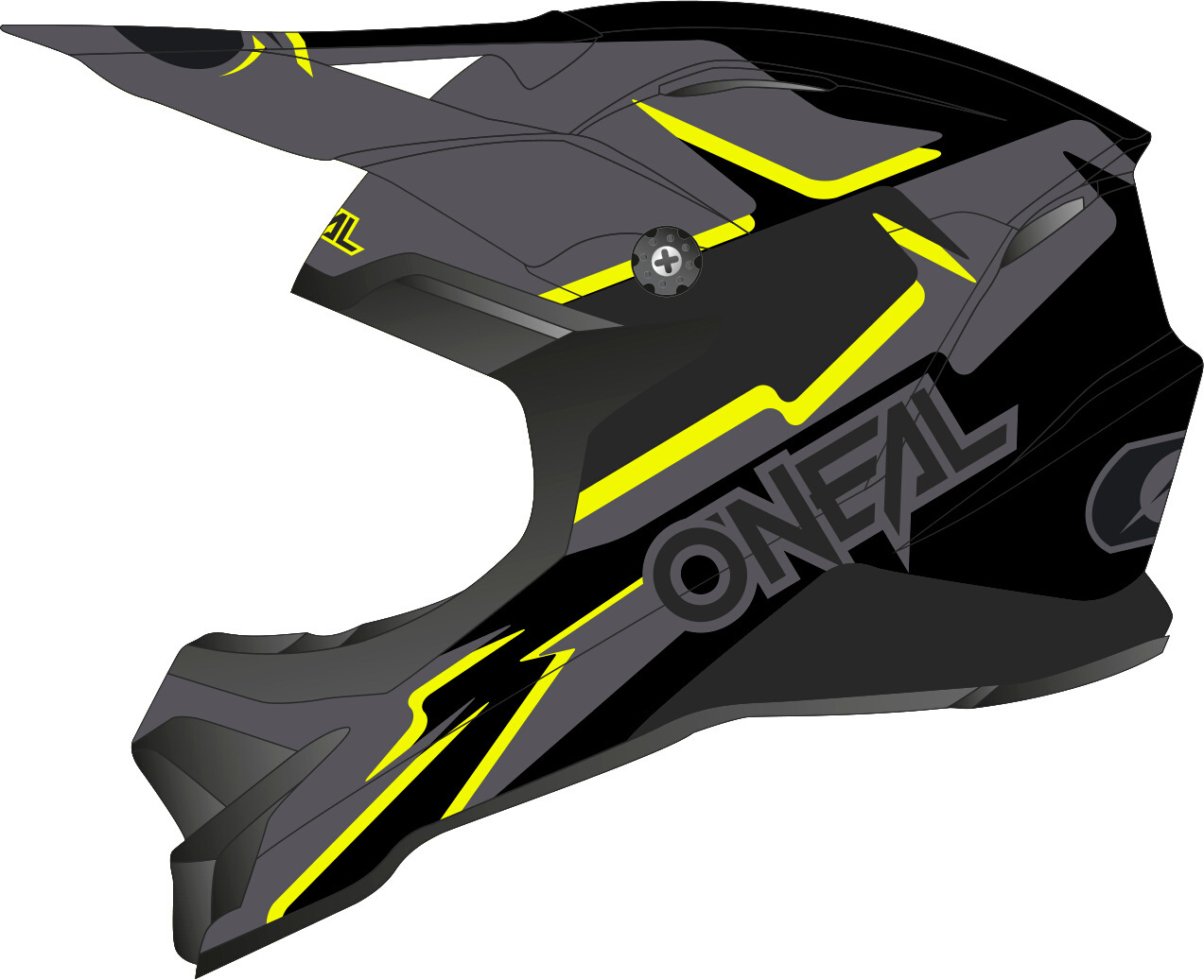 Image of Casque cross O'Neal SERIES 3 - VOLTAGE - BLACK NEON YELLOW MATT 2023