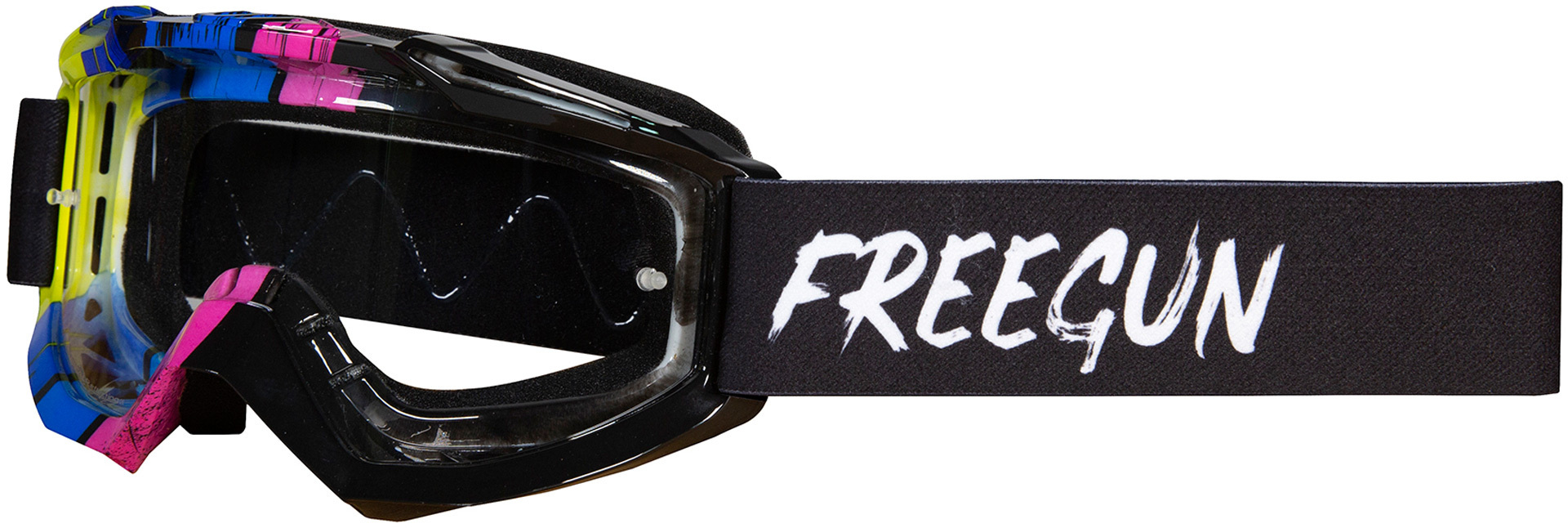 Freegun Skill Stripe Lunettes de motocross transparent unique taille