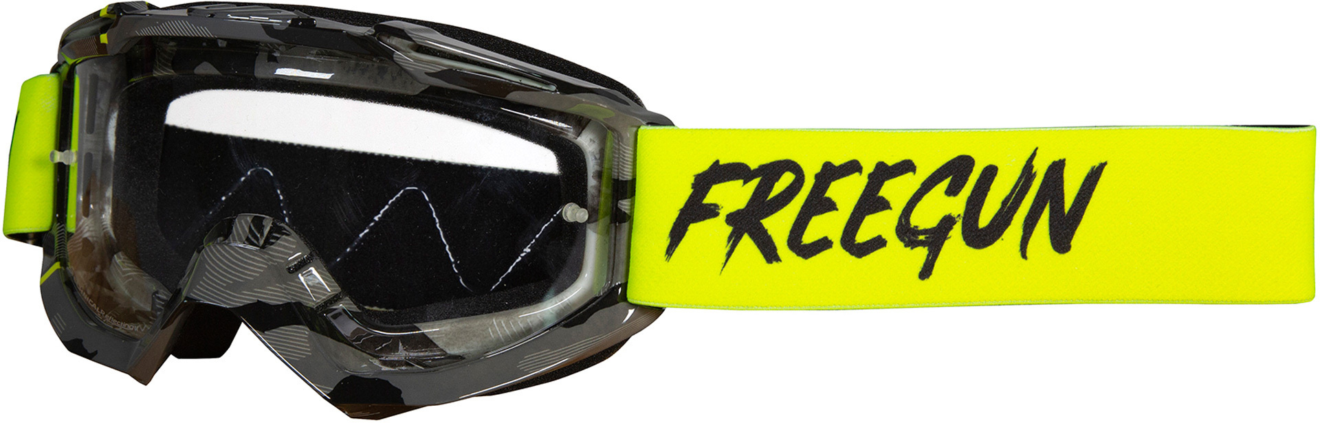 Freegun Skill Camo Lunettes de motocross transparent unique taille