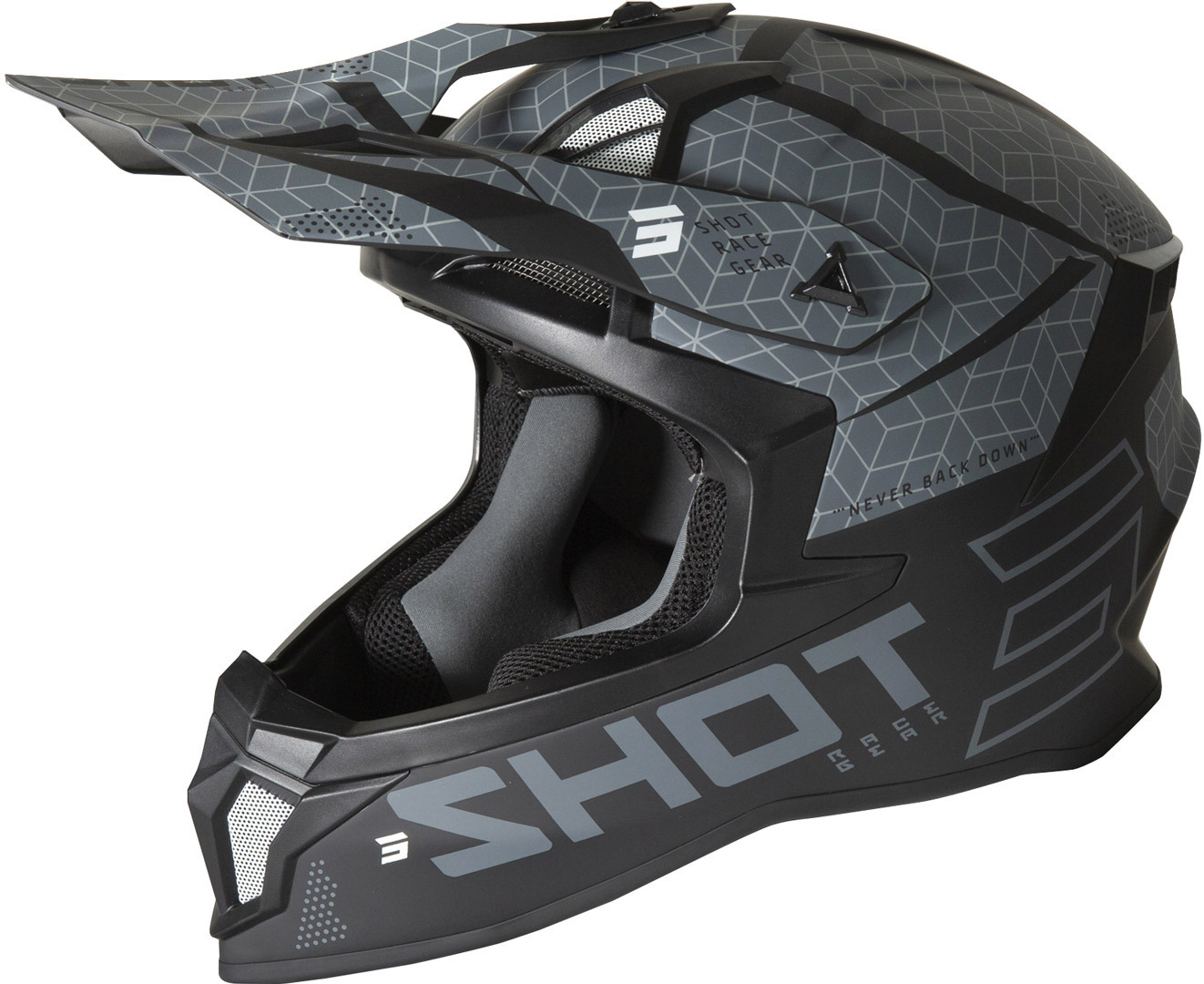 Image of Casque cross Shot LITE - CORE - BLACK GREY MATT 2021