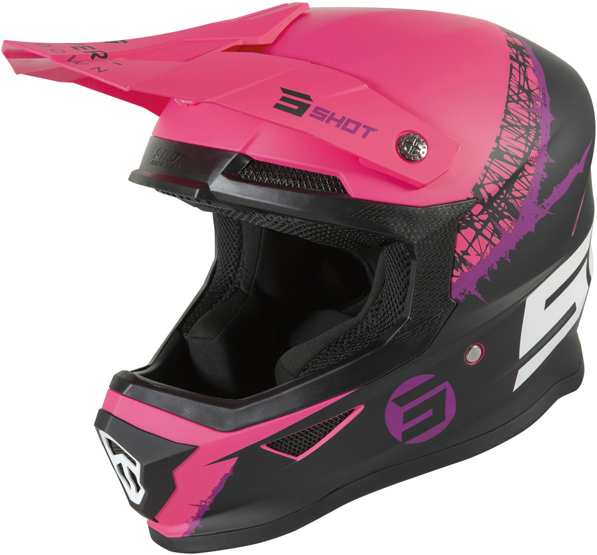 Shot Furious Storm Casque de motocross Noir Rose XS