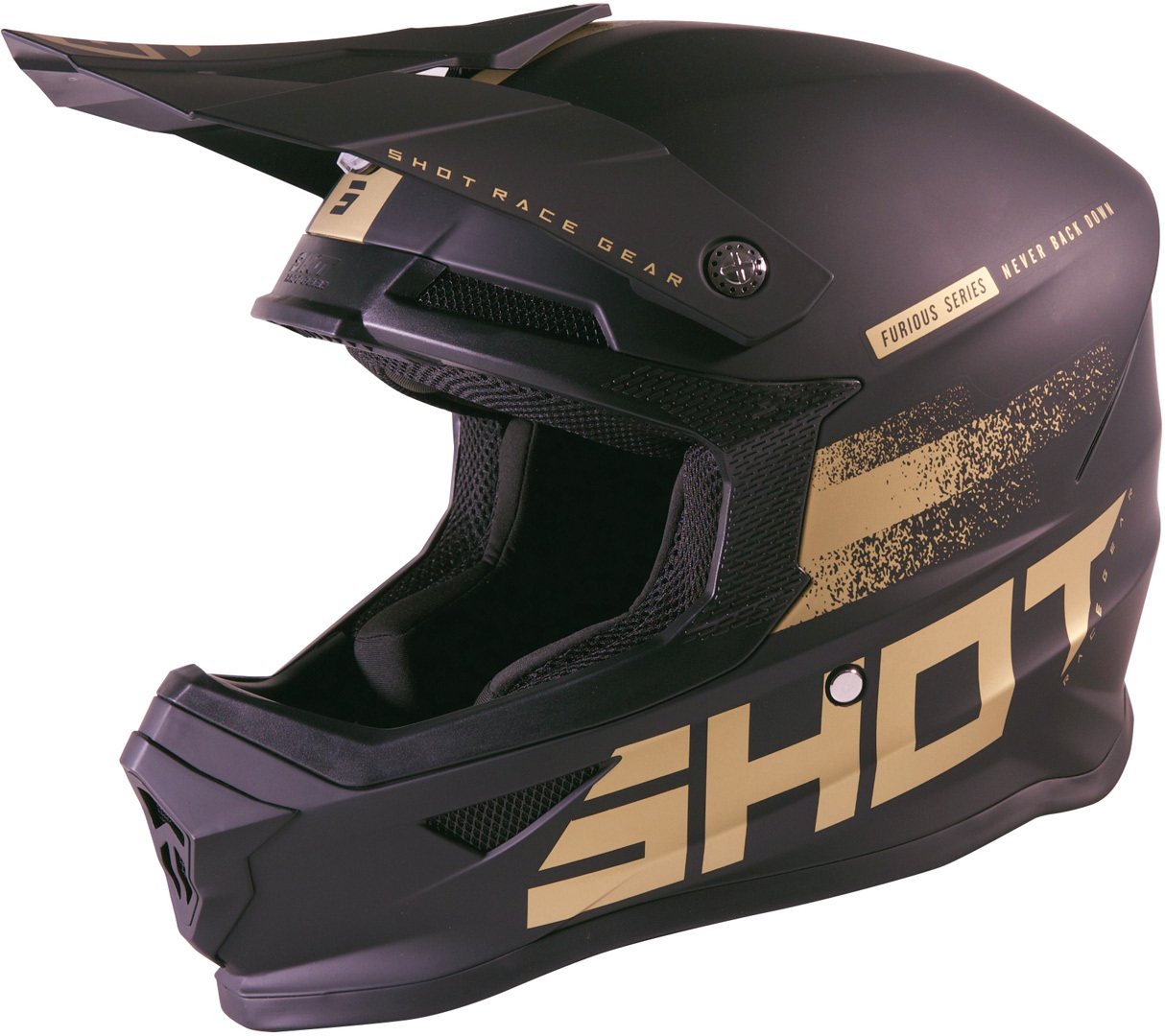 Image of Casque cross Shot FURIOUS RAW 2.0 - GOLD MATT 2021