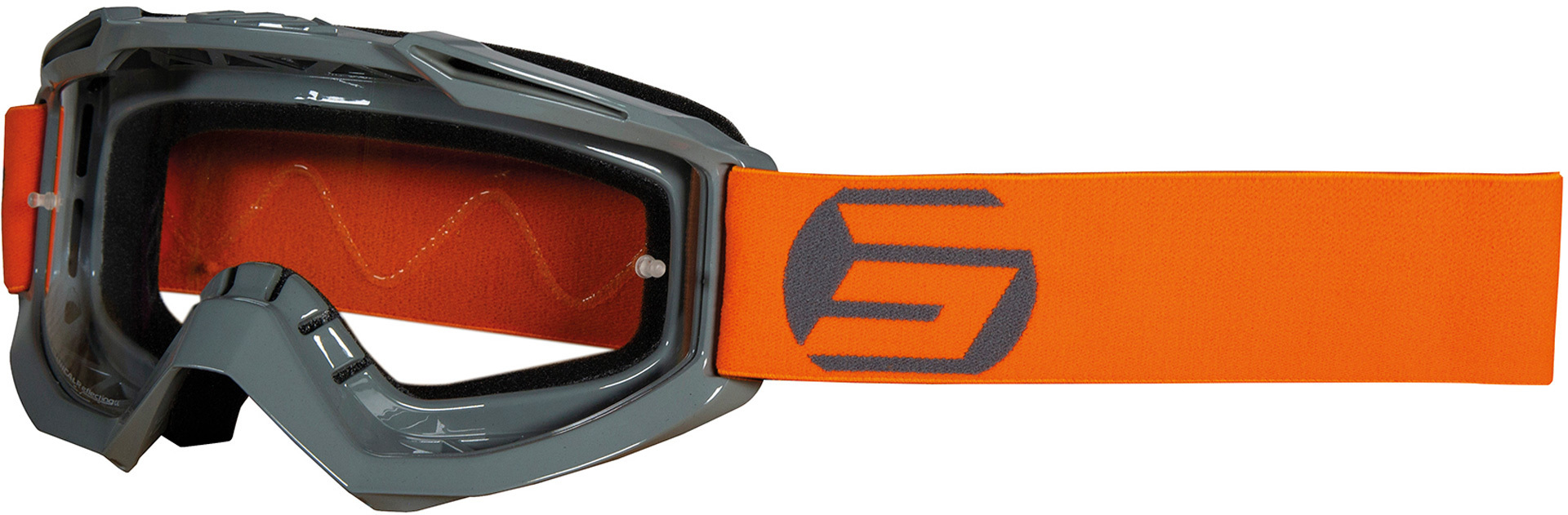 Shot Assault Symbol Lunettes de motocross Gris Orange unique taille