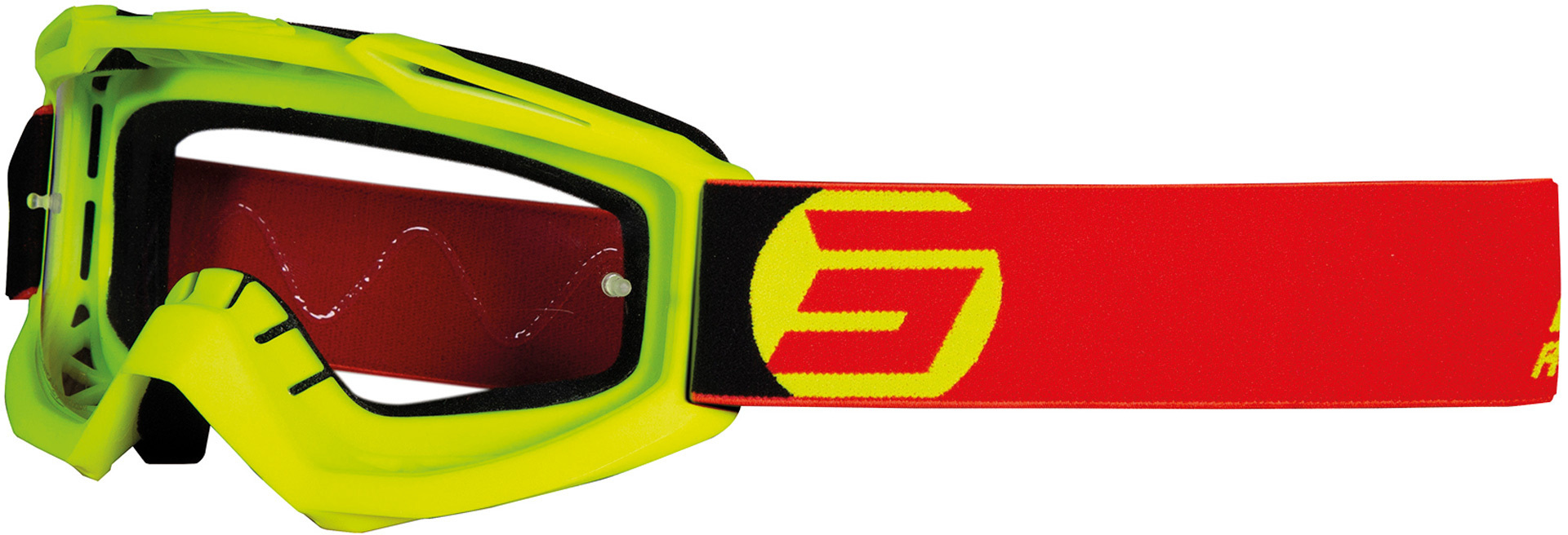 Shot Assault Symbol Lunettes de motocross Rouge Jaune unique taille