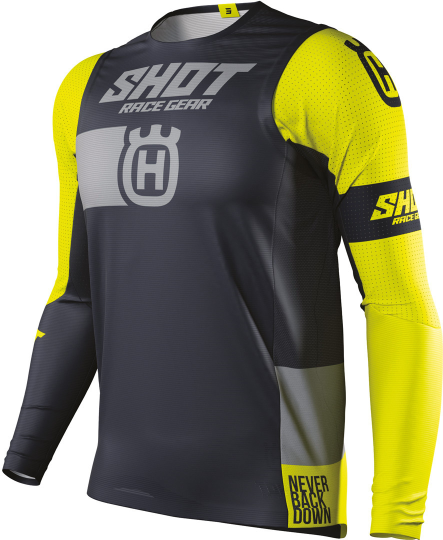 Shot Aerolite Husqvarna Limited Edition Maillot motocross Gris Jaune S