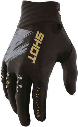 Shot Contact Draw Guantes de Motocross Negro Oro 3XL