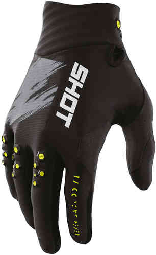 Shot Contact Draw Guantes de Motocross Negro Amarillo 3XL