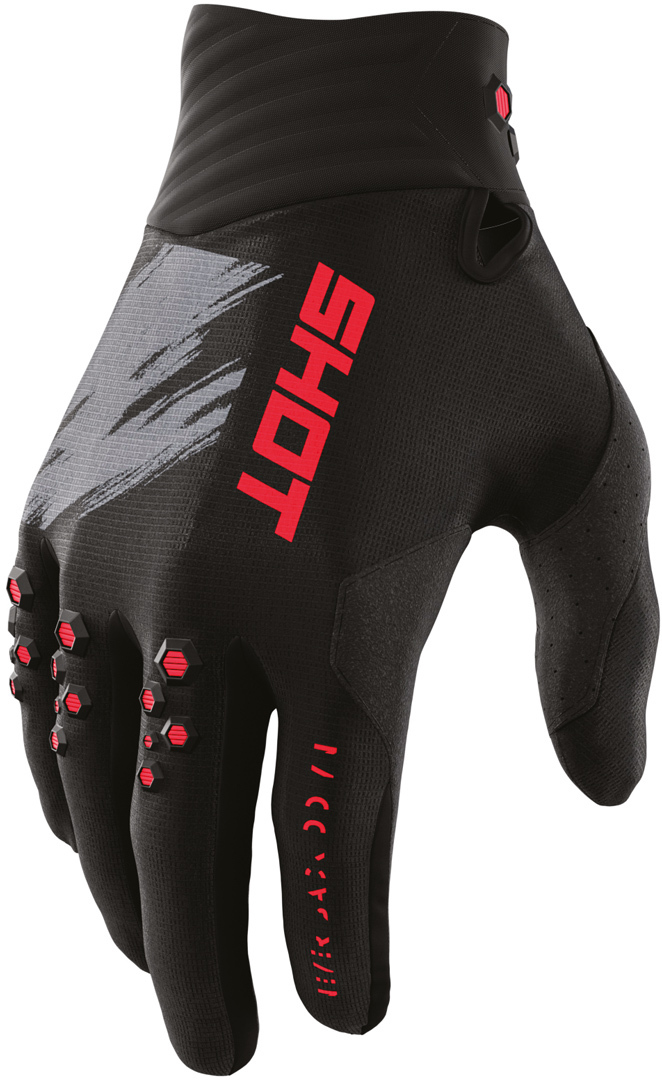 Shot Contact Draw Gants de Motocross Noir Rouge M L
