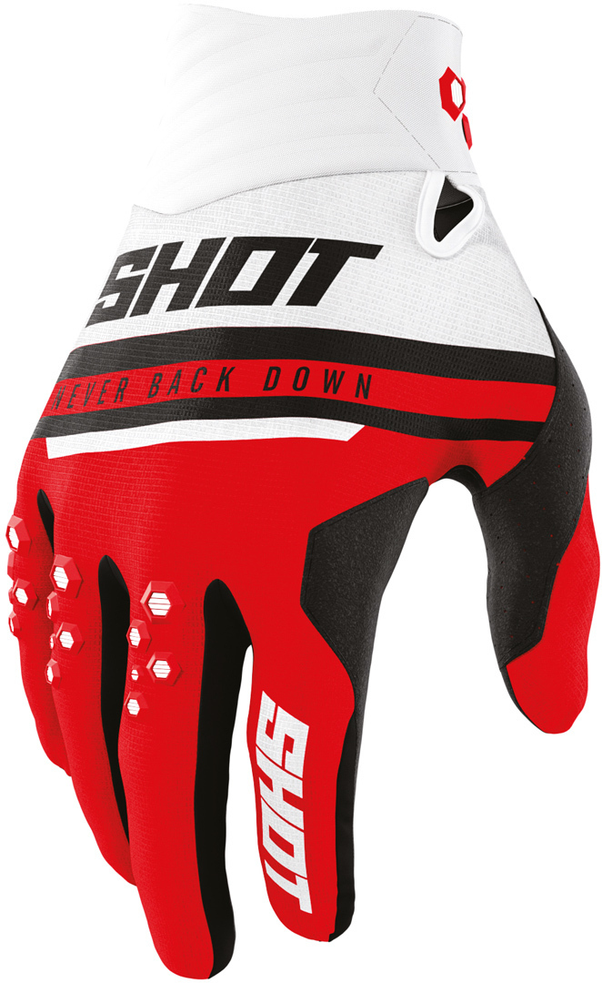 Shot Contact Shining Gants de Motocross Rouge M L