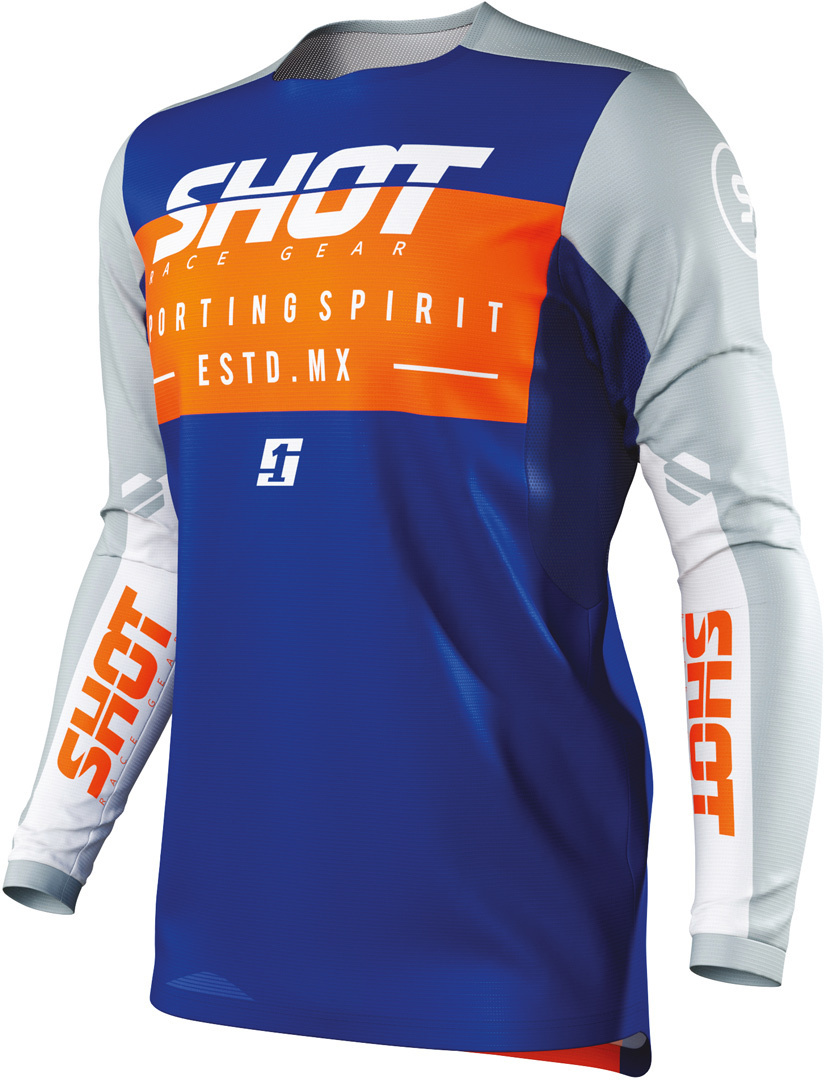 Shot Contact Spirit Maillot motocross Bleu Orange S