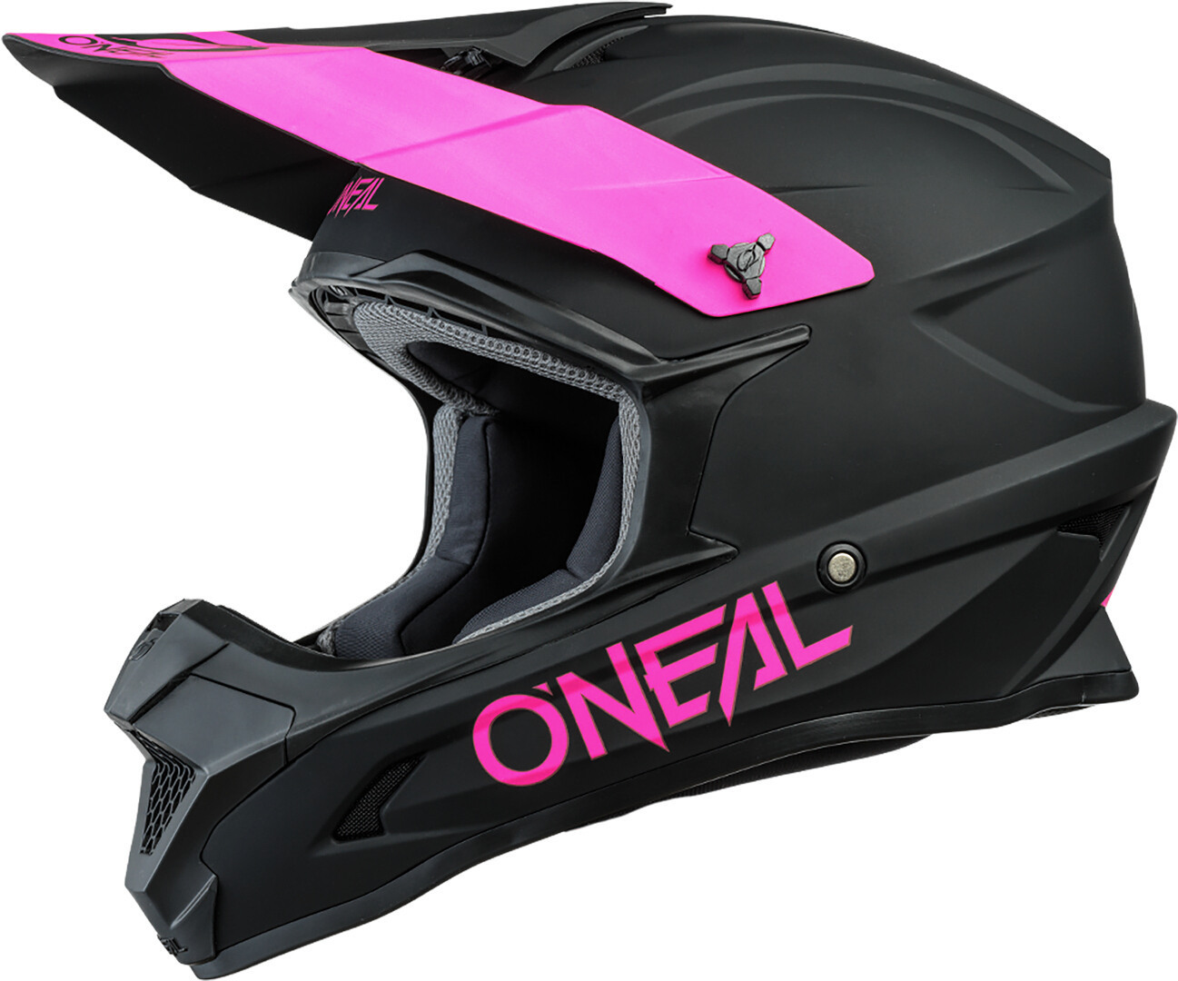 Image of Casque cross O'Neal 1 SRS - SOLID - BLACK PINK MATT 2023
