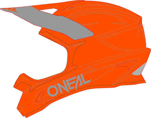 Oneal 1Series Solid Casco de Motocross Naranja 2XL