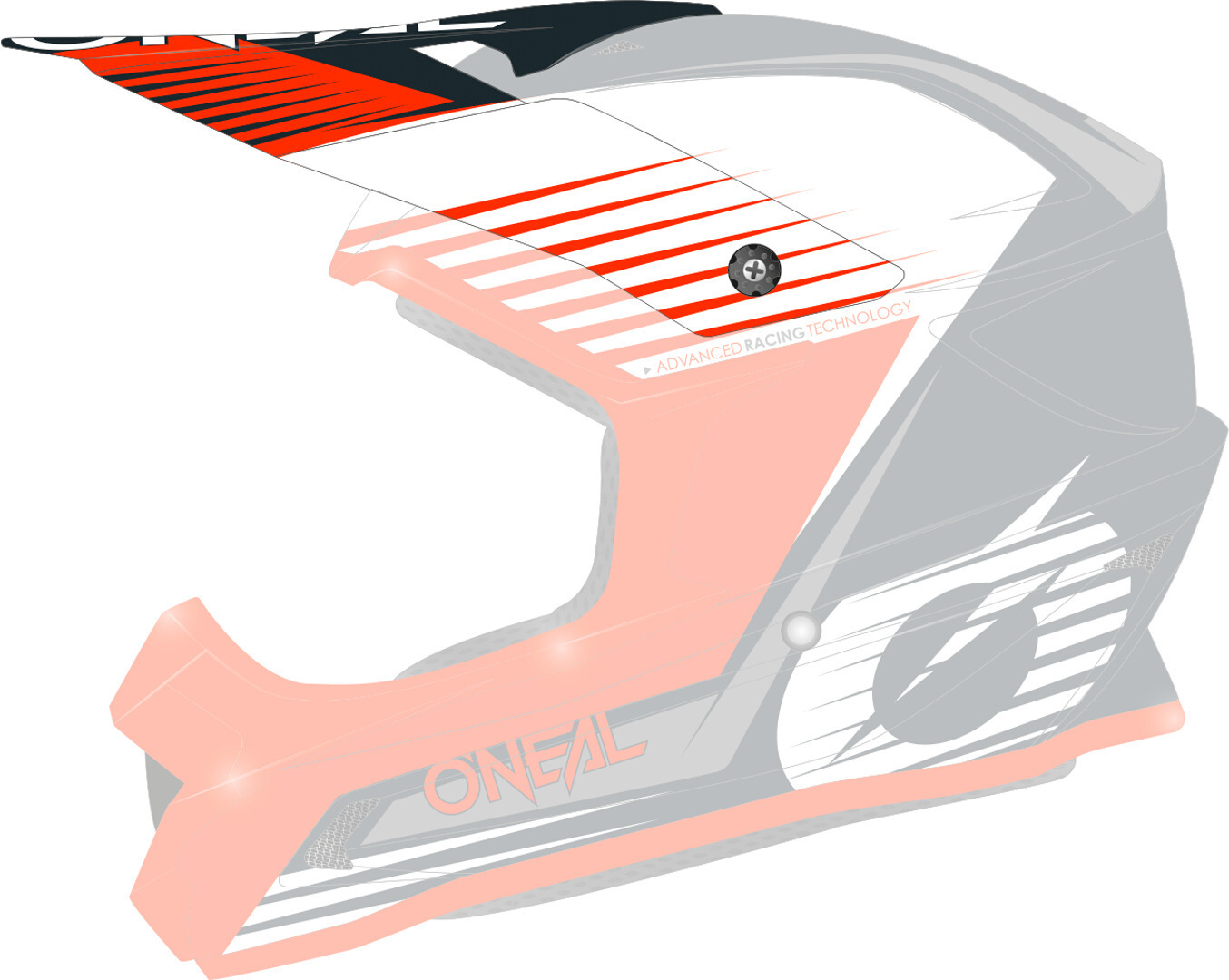 Oneal 1Series Stream Pic casque Orange unique taille