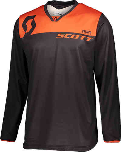 Scott 350 Dirt Motocross Jersey Negro Naranja L