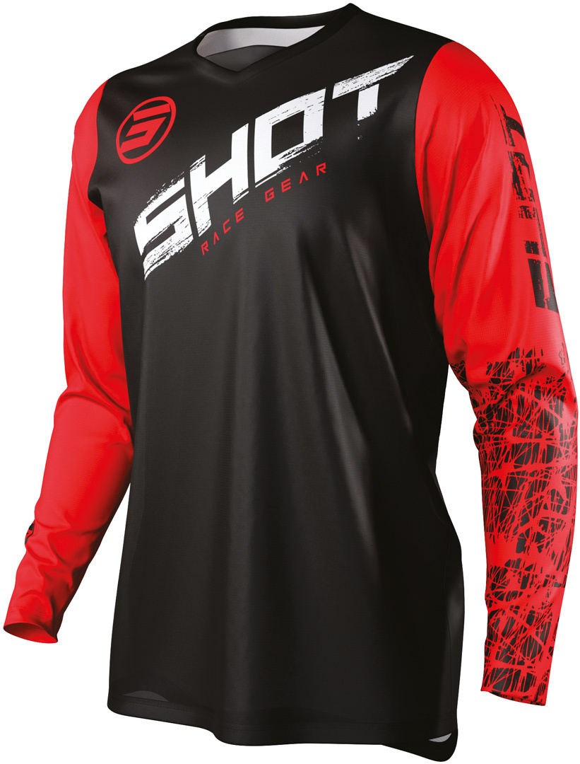 Shot Devo Slam Maillot motocross Rouge S