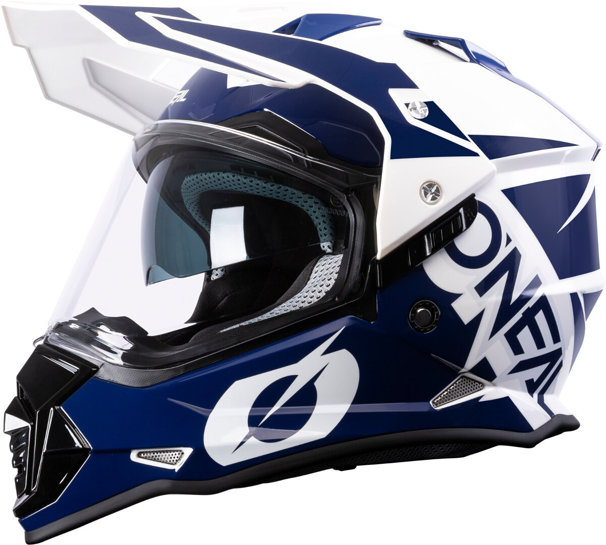 Oneal Sierra R Casque de motocross Blanc Turquoise Bleu XS