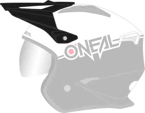 Oneal Volt Cleft Pico del Casco Negro Blanco un tamaño