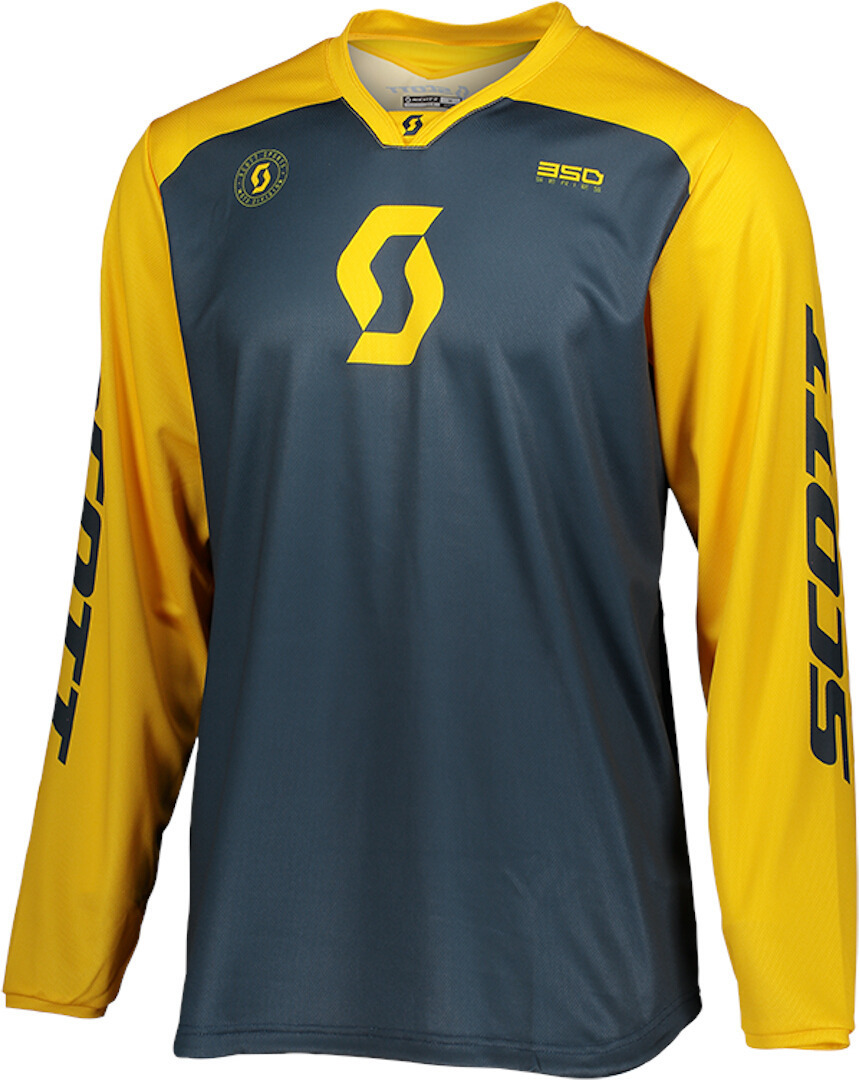 Scott 350 Track Maillot motocross Bleu Jaune S