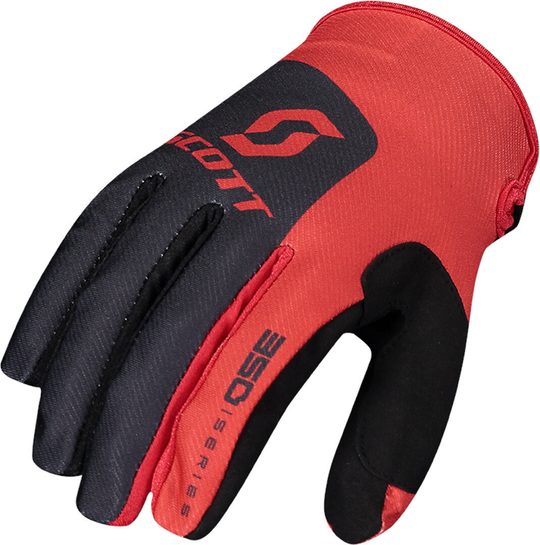 Scott 350 Track Gants de Motocross Noir Rouge S