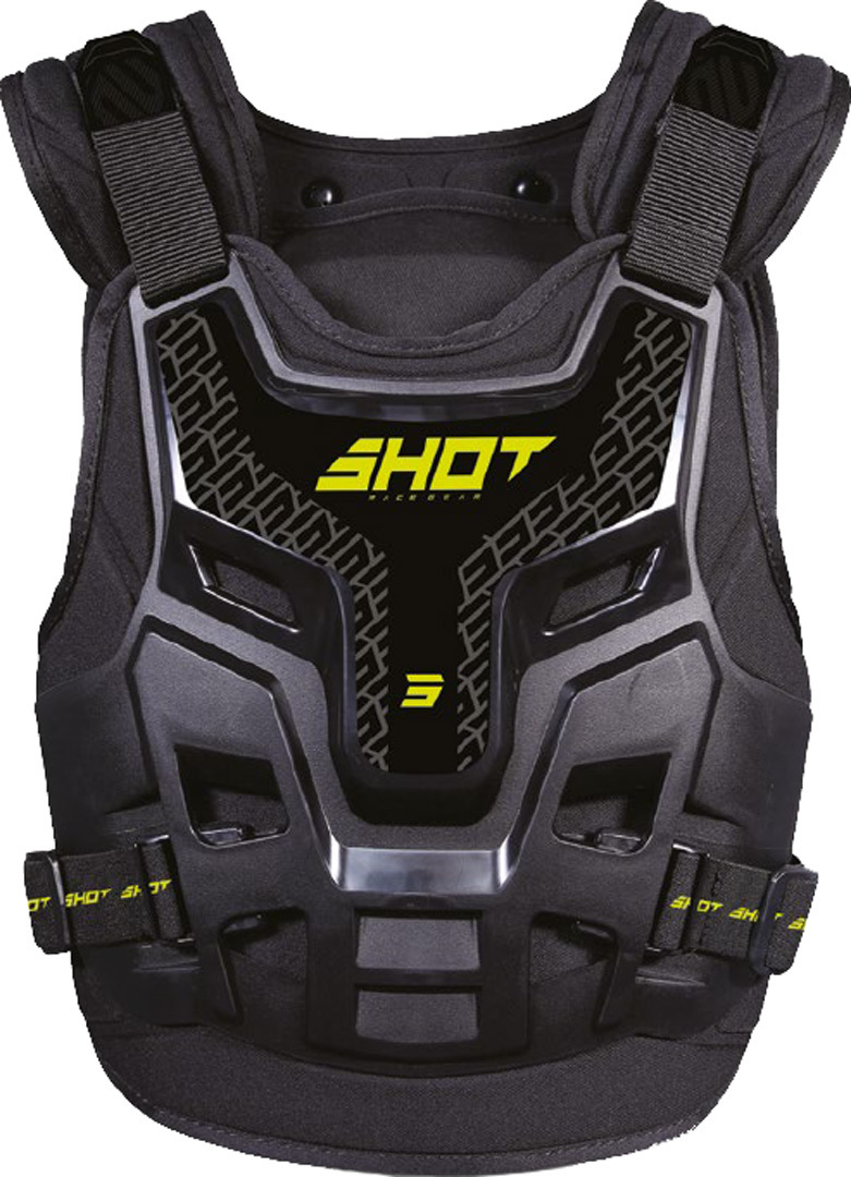 Shot Fighter 2.0 Veste protectrice Noir Jaune unique taille