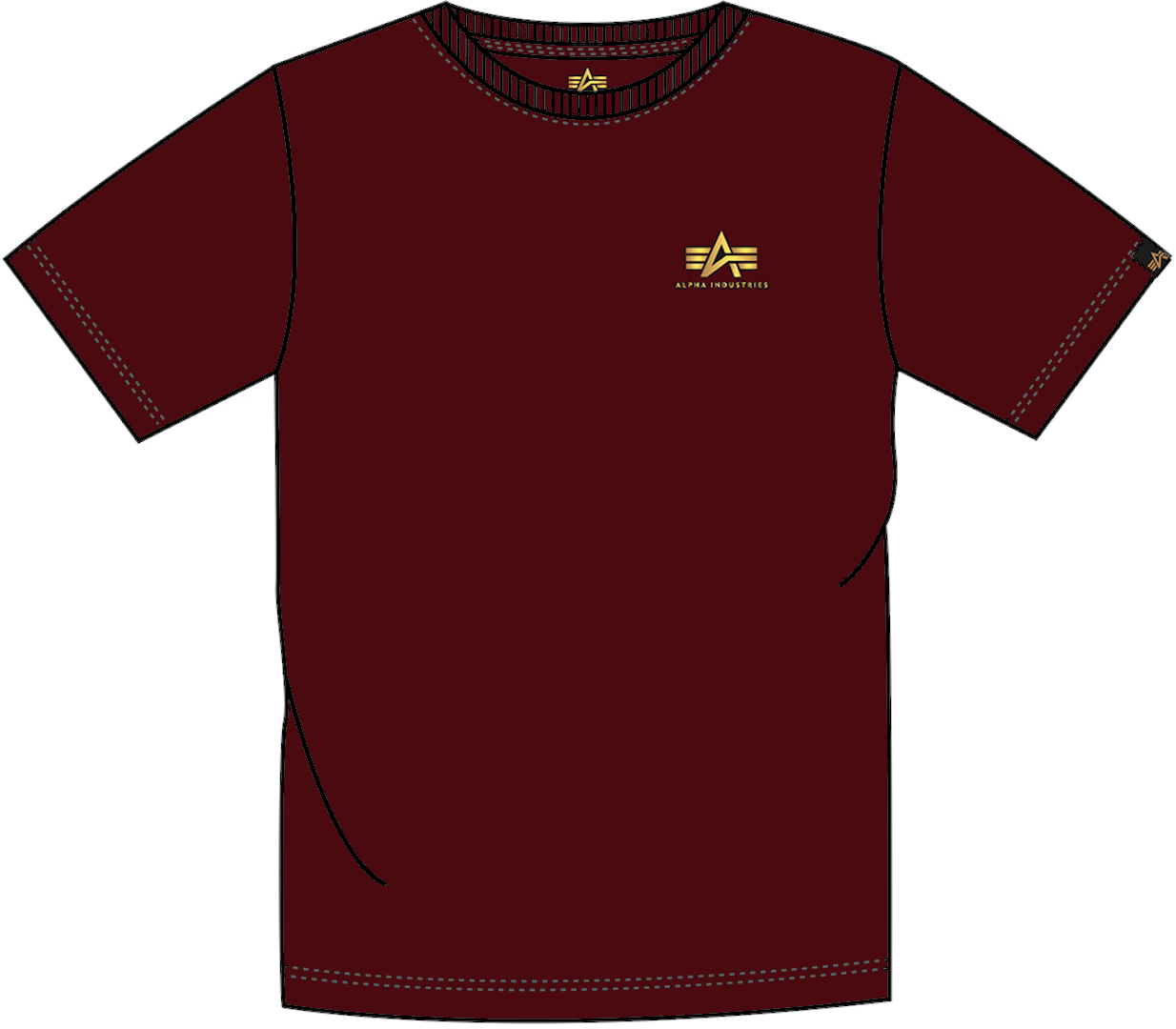 Alpha Industries Basic Small Logo Foil T-Shirt Rouge XS