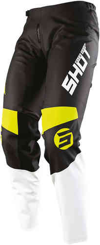 Shot Devo Storm Pantalones de Motocross para niños Negro Amarillo 6/7