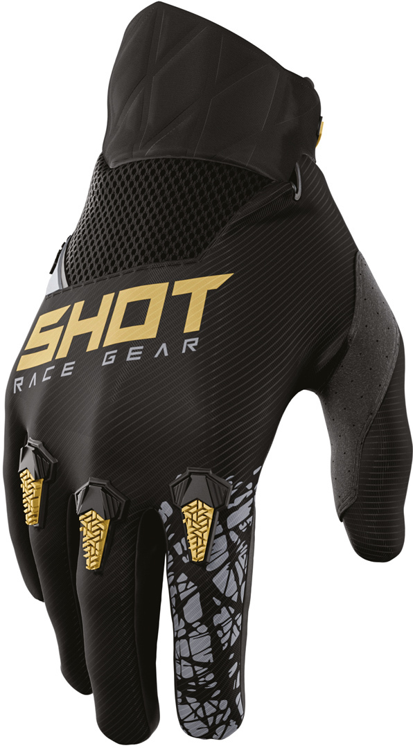 Shot Devo Storm Gants de Motocross pour enfants Noir Or XS S