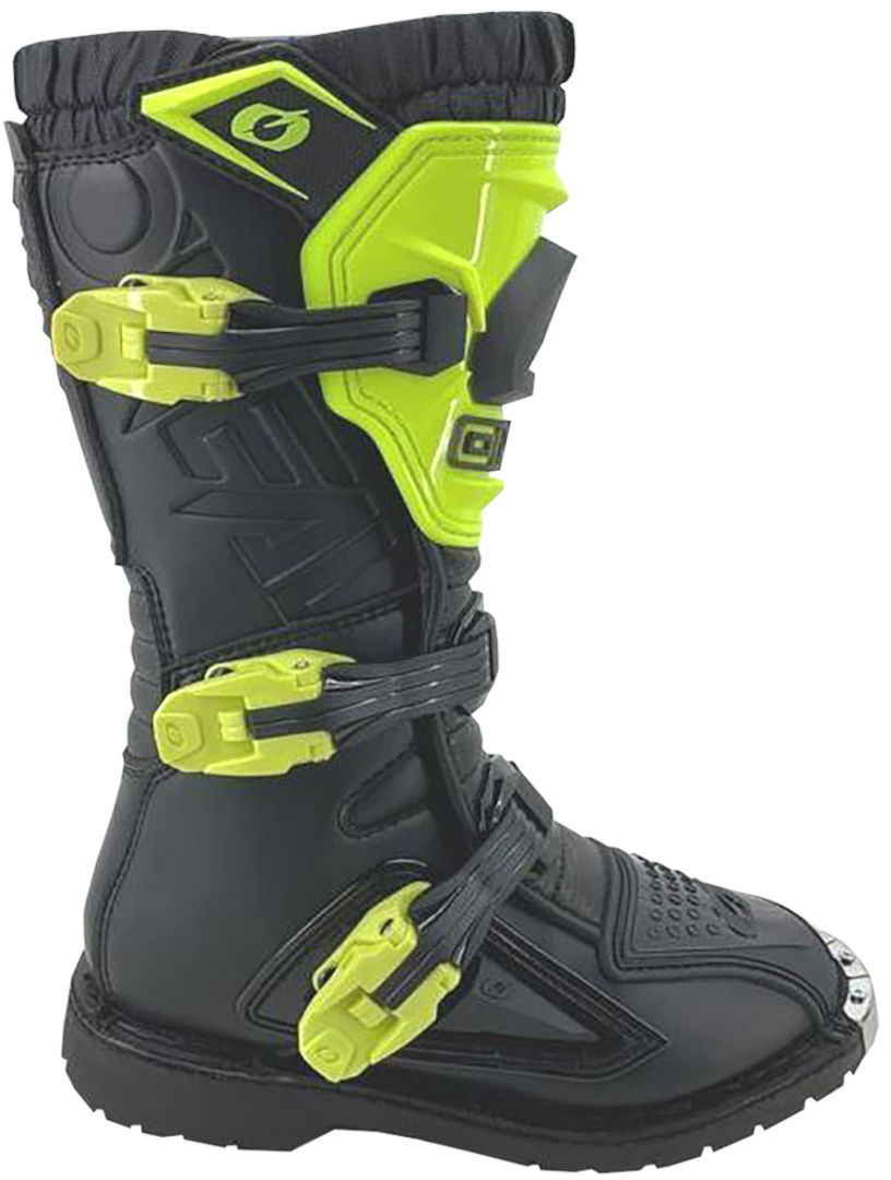 Oneal Rider Neon Yellow Bottes de motocross pour les jeunes Noir Jaune 30