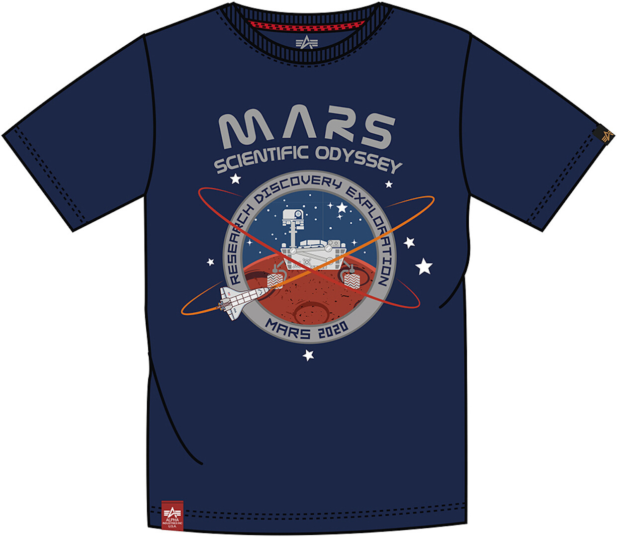 Alpha Industries Mission to Mars T-Shirt Bleu S