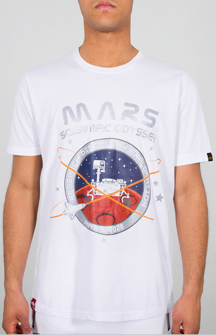 Alpha Industries Mission to Mars T-Shirt Blanc S
