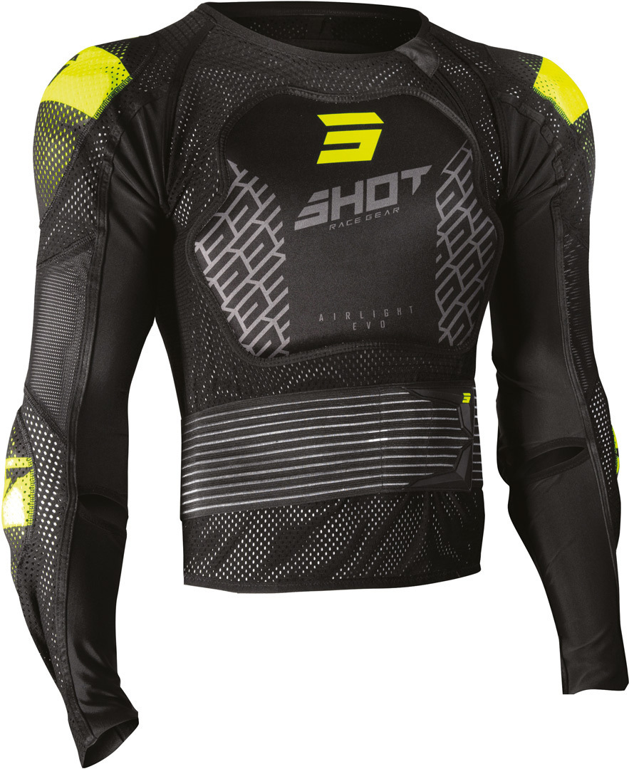 Shot Airlight 2.0 Veste protecteur pour enfants Noir Jaune S