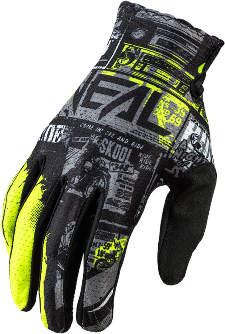 Oneal Matrix Ride Gants de Motocross Noir Jaune M L