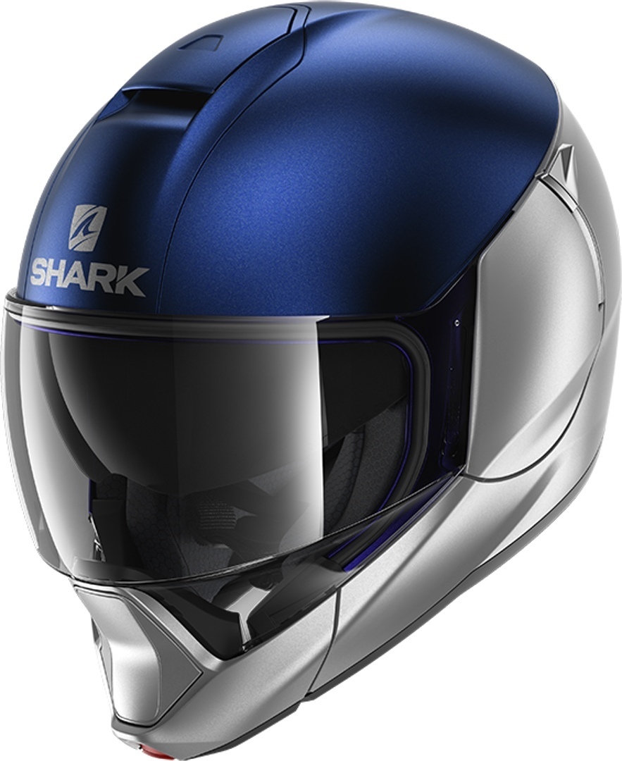 Shark Evojet Blank Dual Helmet Casque Bleu Argent XS
