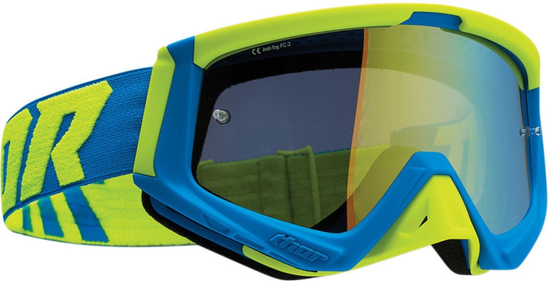 Thor Sniper Lunettes de motocross Bleu Jaune unique taille