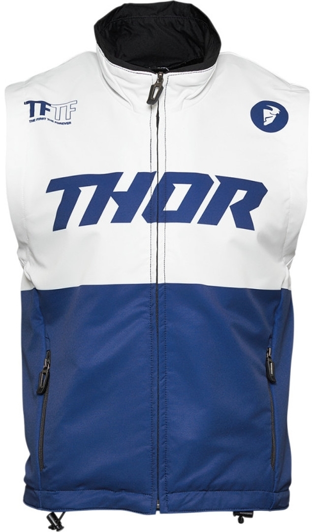 Thor Warm Up Veste Motocross Blanc Bleu S