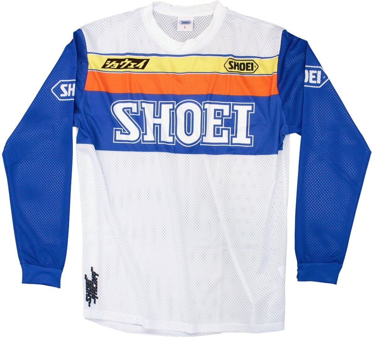 Shoei Equation Maillot motocross Blanc Bleu Orange XS