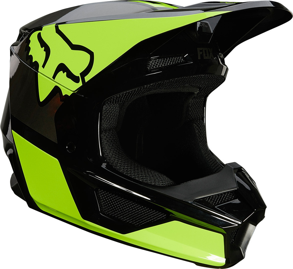 FOX V1 REVN Casque de motocross Jaune XS