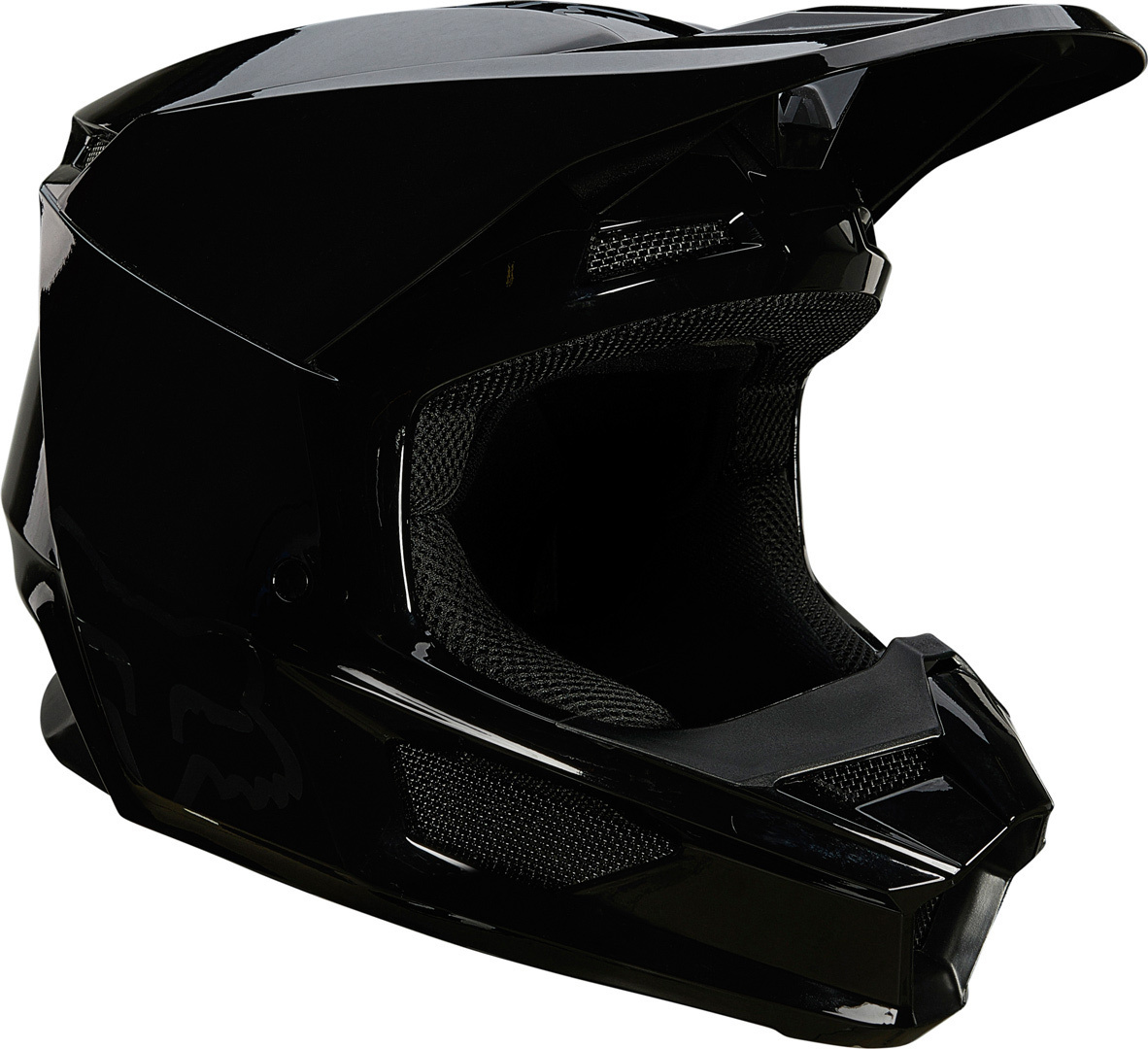 FOX V1 Plaic Casque de motocross Noir XS