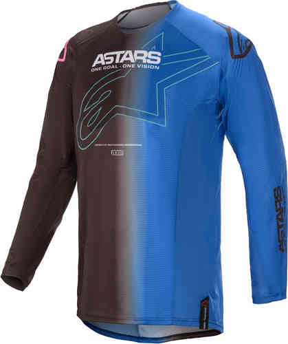 Alpinestars Techstar Phantom Motocross Jersey Negro Azul L