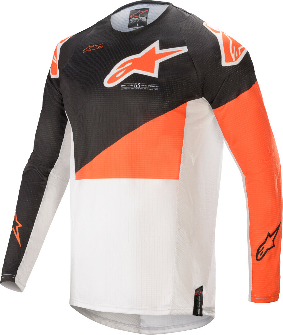 Alpinestars Techstar Factory Maillot motocross Blanc Orange S