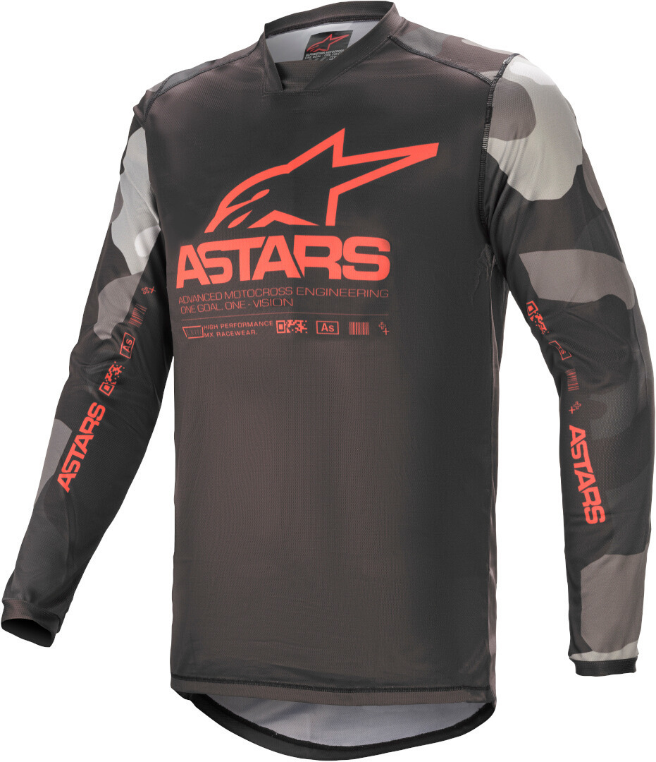 Alpinestars Racer Tactical Maillot motocross Noir Rouge S